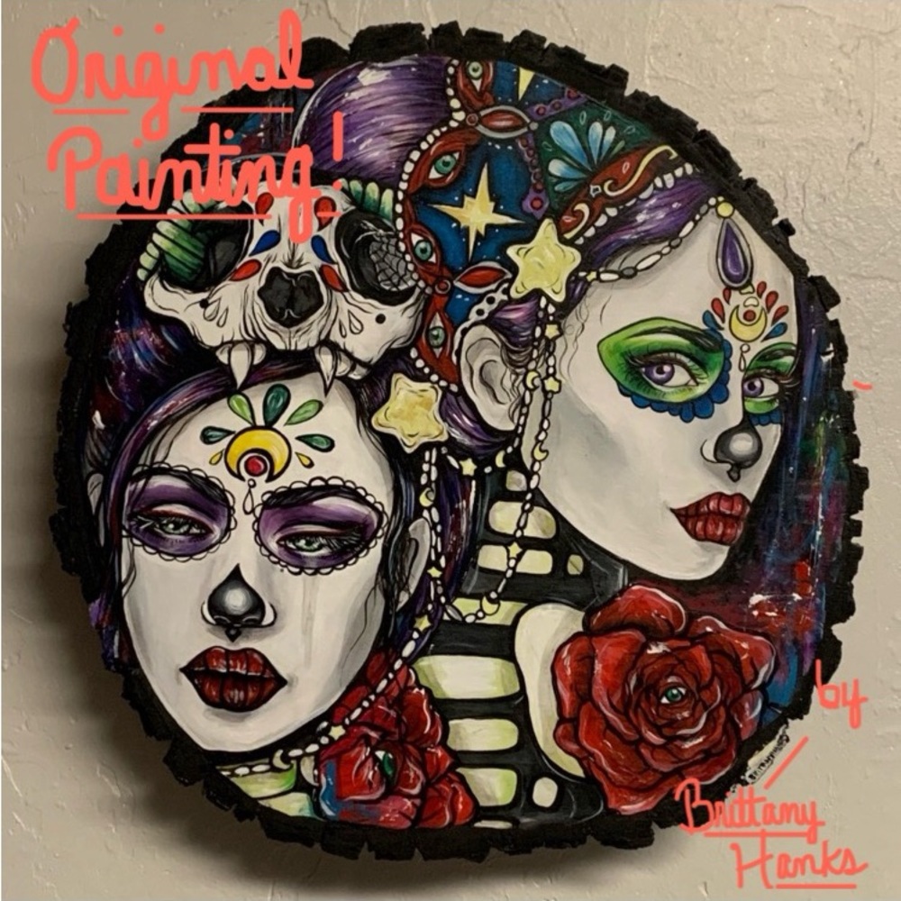 ORIGINAL OOAK ART! BRITTANY HANKS ORIGINAL PAINTING ON WOOD! Ready to Hang!
